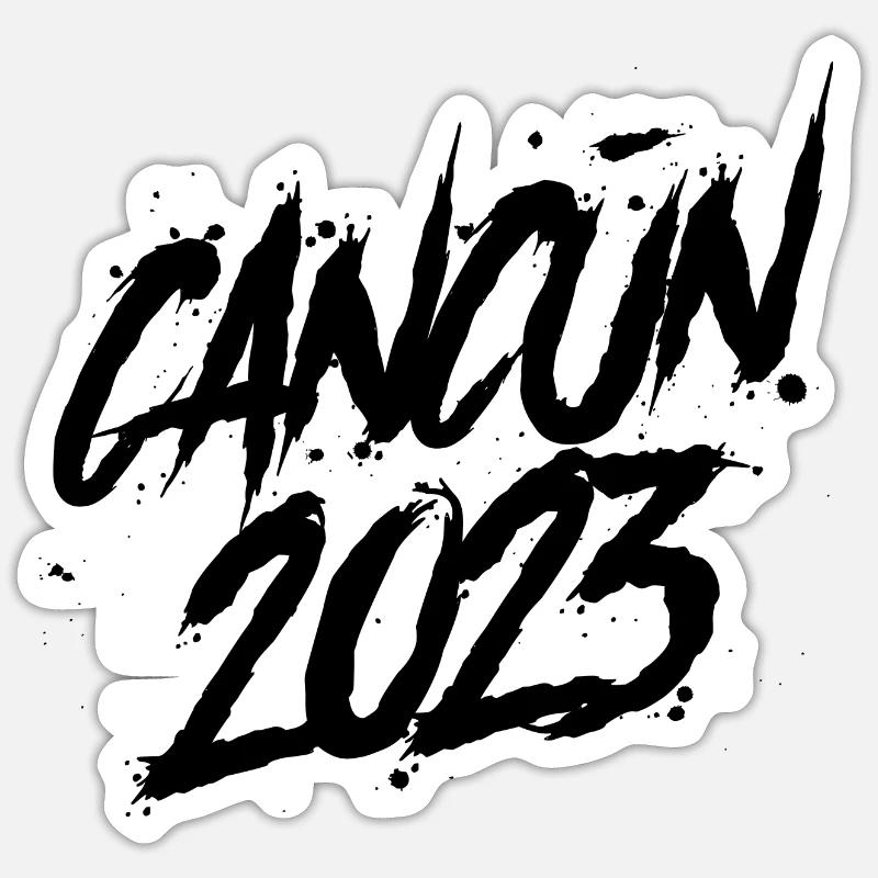 Cancun 2023 - Sticker taille S (10 x 10 cm) - blanc mat