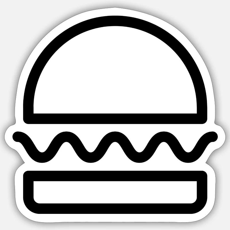 Burger - Sticker size S (10 x 10 cm) - white matte