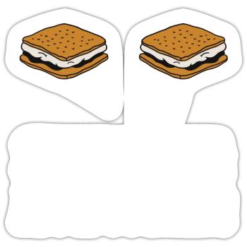 Camping Campfire Marshmallow Funny Stop Staring At - Sticker Größe S (10 x 10 cm) - Mattweiß - Vorne
