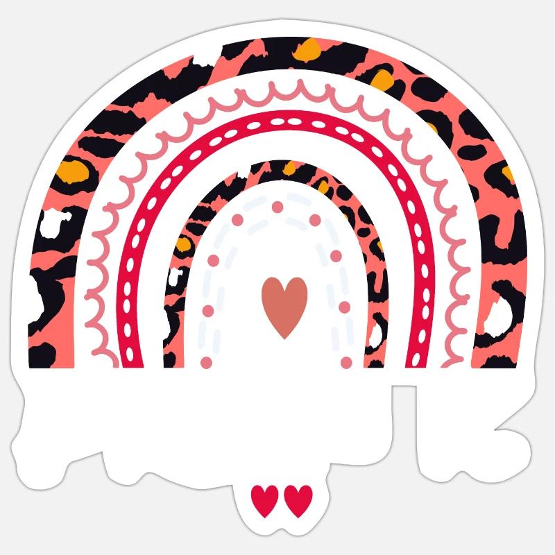Boho Kindergarten Squad Geschenk - Sticker Größe S (10 x 10 cm) - Mattweiß
