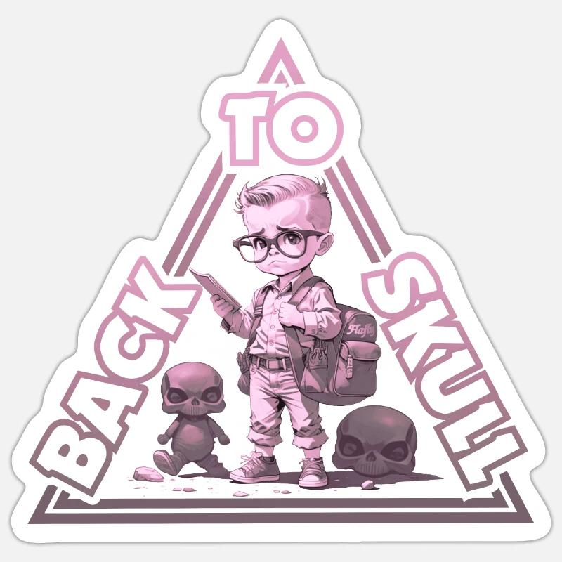 Retour à l'école - Sticker taille S (10 x 10 cm) - blanc mat