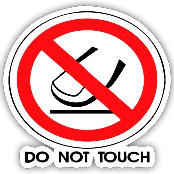 Do Not Touch - Sticker size S (10 x 10 cm) - white matte - Front