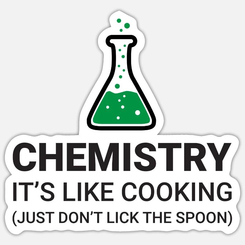La chimie, c’est comme la cuisine Sticker taille S (10 x 10 cm)