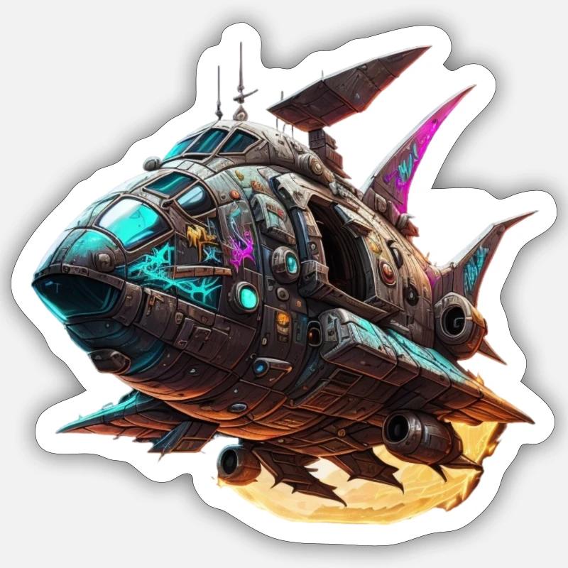 Astronef Sticker taille S (10 x 10 cm)