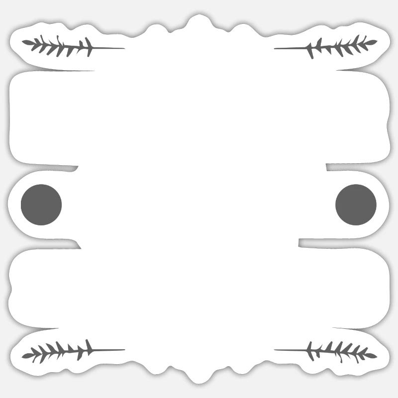 Brother Super-héros - Sticker taille S (10 x 10 cm) - blanc mat