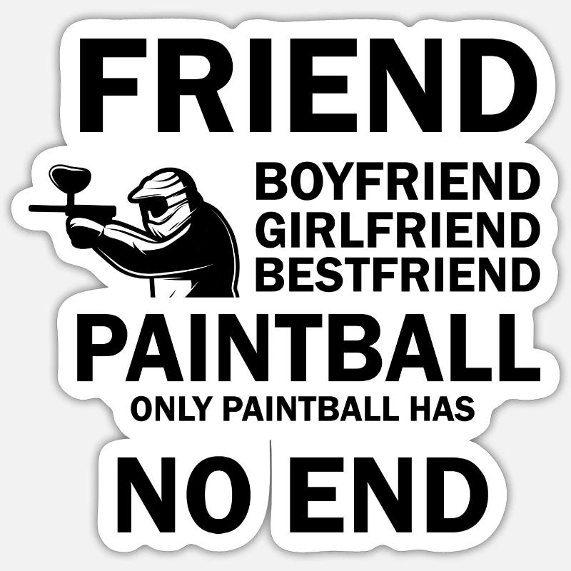 Paintball Airsoft - Sticker taille S (10 x 10 cm) - blanc mat