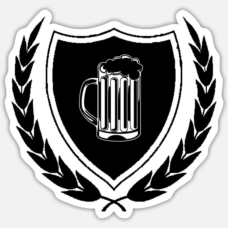 Stemma della birra Sticker formato S (10 x 10 cm)
