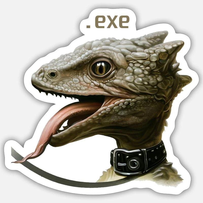 Executable - Sticker size S (10 x 10 cm) - white matte