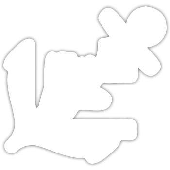 Capitaine ahoy pirate « ancre levée » maître d’équipage - Sticker taille S (10 x 10 cm) - blanc mat - Devant