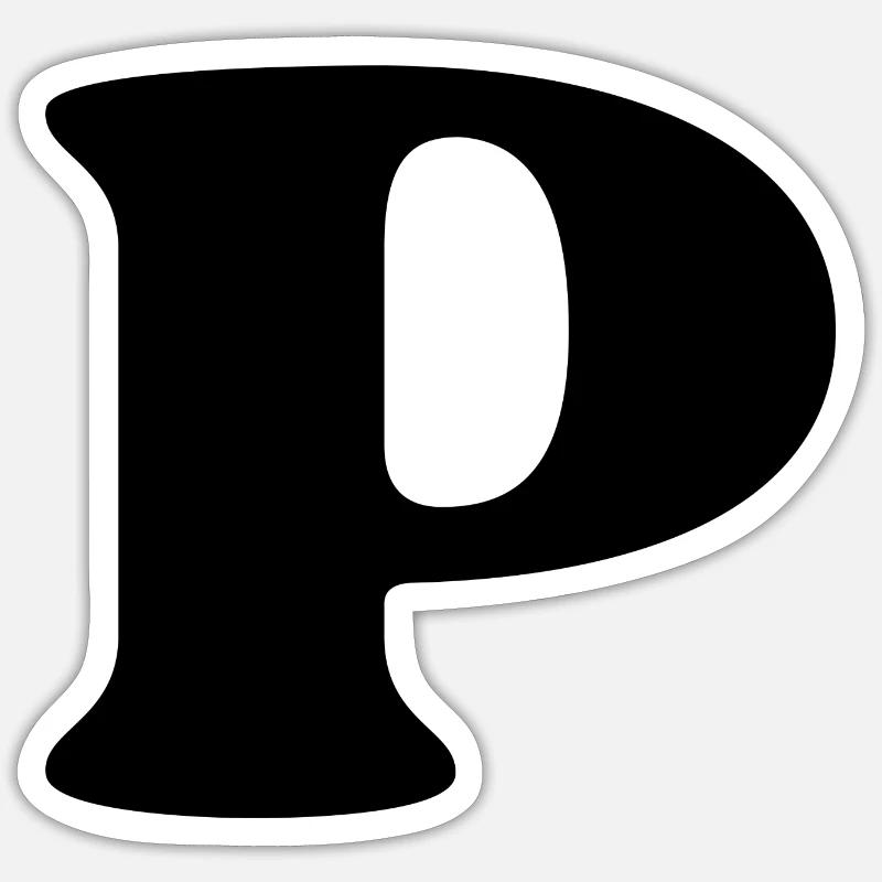 Lettre p Sticker taille S (10 x 10 cm)