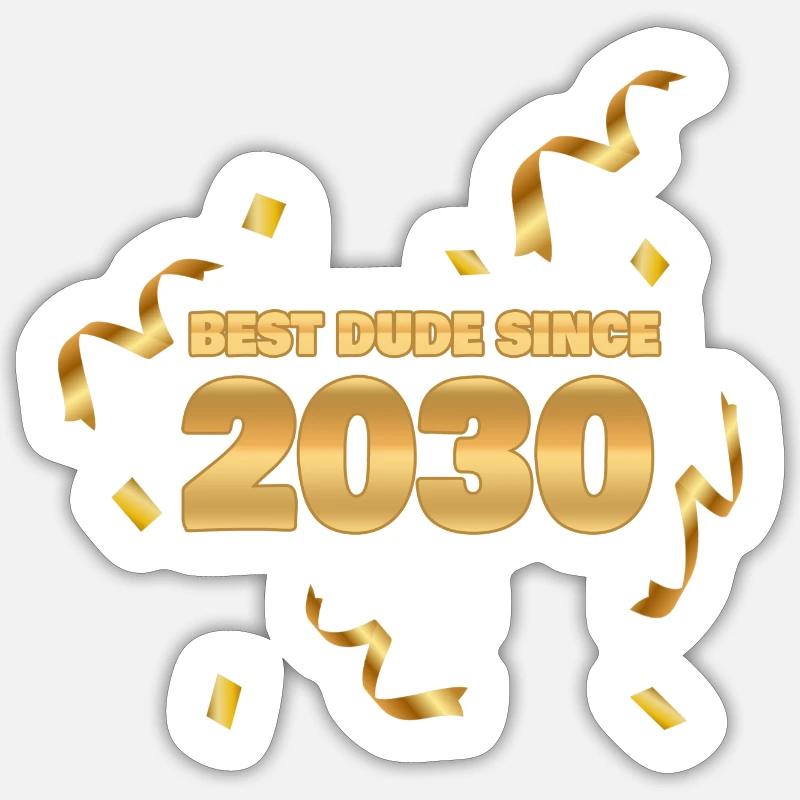 Year 2030 - Sticker size S (10 x 10 cm) - white matte