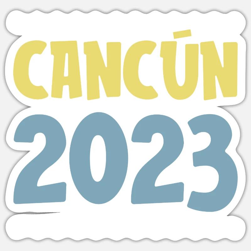 Cancun 2023 - Sticker Größe S (10 x 10 cm) - Mattweiß