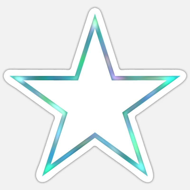Étoile - Sticker taille S (10 x 10 cm) - blanc mat