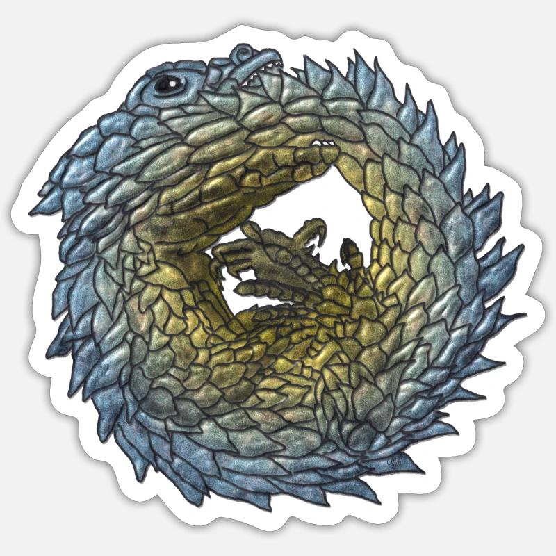 Armadillo Lizzard Sticker taille S (10 x 10 cm)