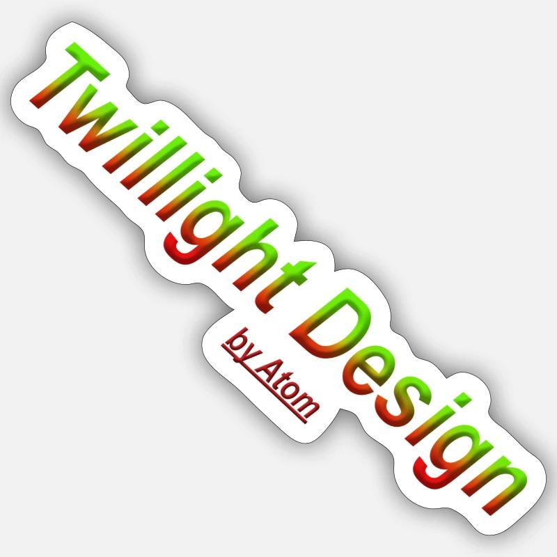 Logo Twillight Design - Sticker Größe S (10 x 10 cm) - Mattweiß