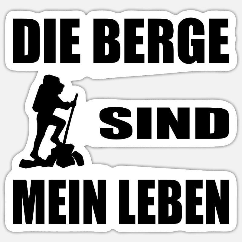 Wandern Sticker Größe S (10 x 10 cm)