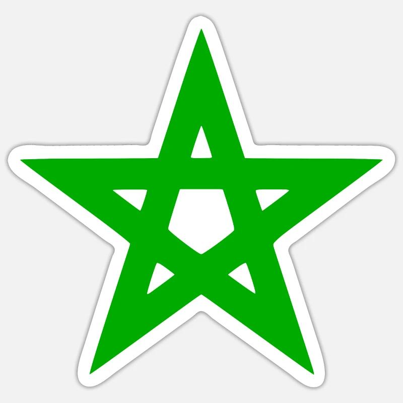 Morocco star - Sticker size S (10 x 10 cm) - white matte