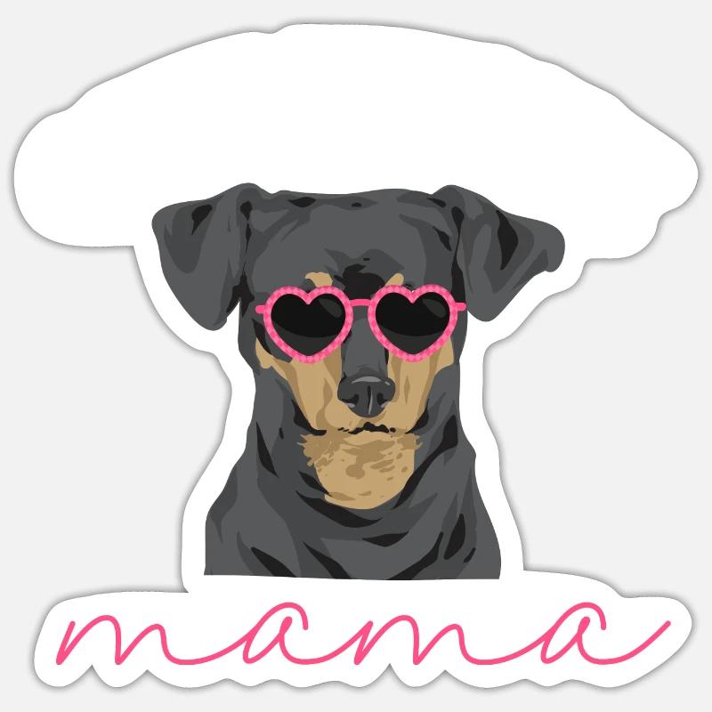 Chiweenie Dog - Sticker size S (10 x 10 cm) - white matte
