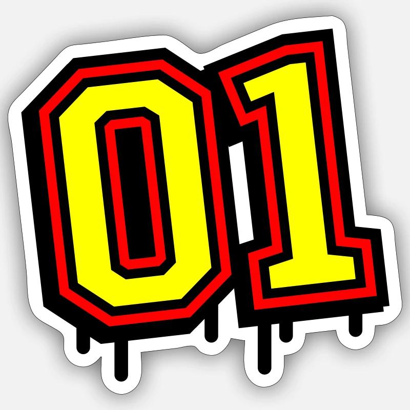01 Un seul numéro - Sticker taille S (10 x 10 cm) - blanc mat