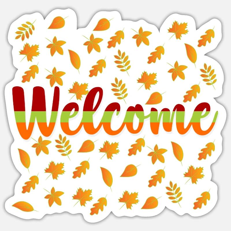 Herbst - Sticker Größe S (10 x 10 cm) - Mattweiß