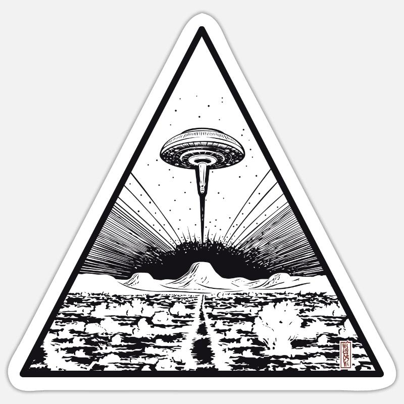 Ufo triangle Sticker size S (10 x 10 cm)
