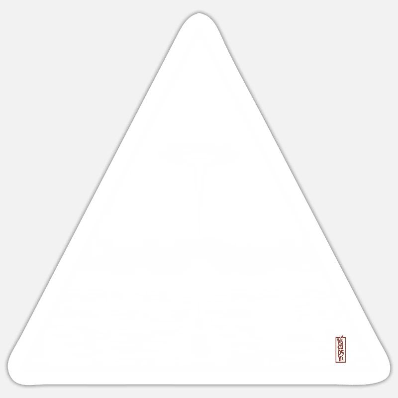 Ufo Triangle - Sticker Größe S (10 x 10 cm) - Mattweiß