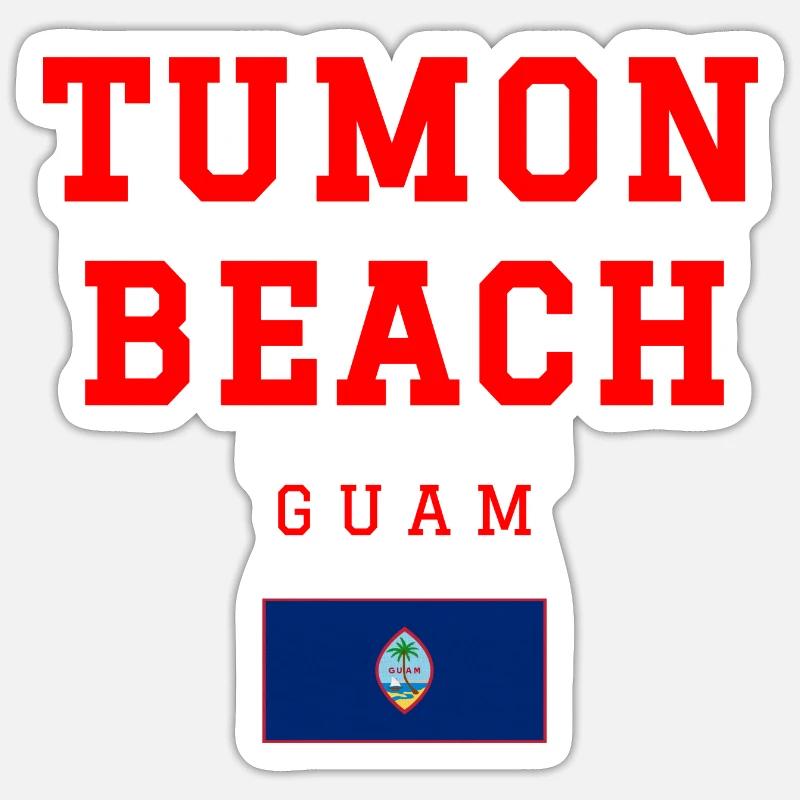 Tumon Guam - Sticker taille S (10 x 10 cm) - blanc mat