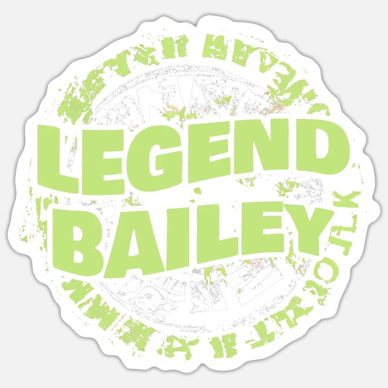 Legenden Bailey - Sticker Größe S (10 x 10 cm) - Mattweiß