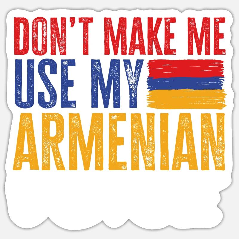 Armenian flag Armenia - Sticker size S (10 x 10 cm) - white matte