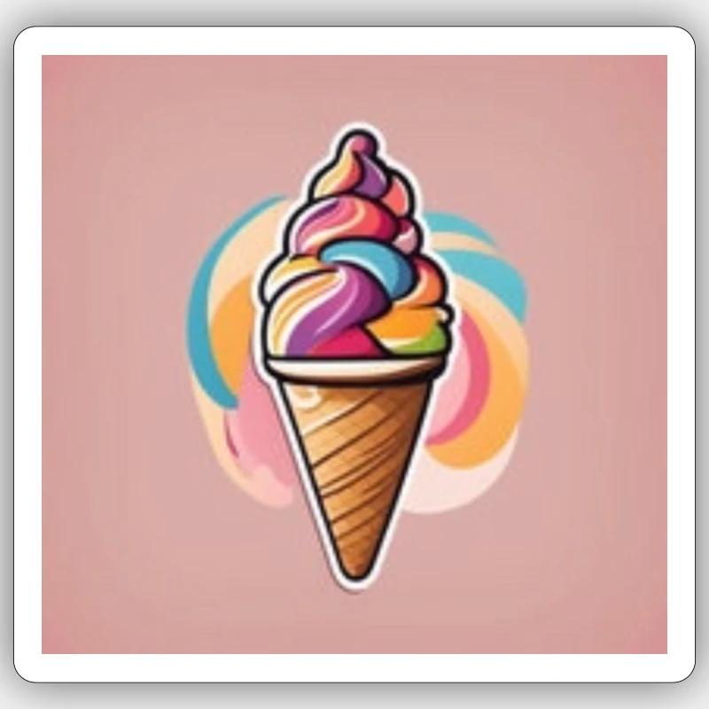Ice sky - Sticker size S (10 x 10 cm) - white matte