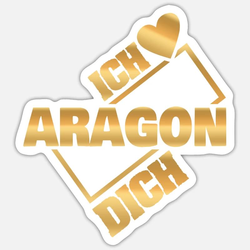 Aragon - Sticker Größe S (10 x 10 cm) - Mattweiß