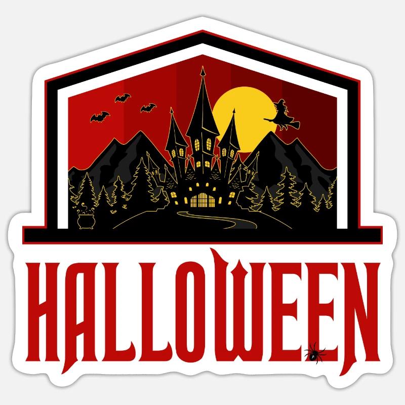 Halloween - Sticker Größe S (10 x 10 cm) - Mattweiß