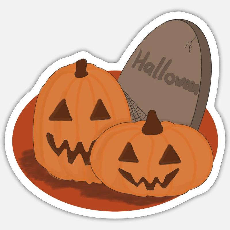 Halloween - Sticker Größe S (10 x 10 cm) - Mattweiß