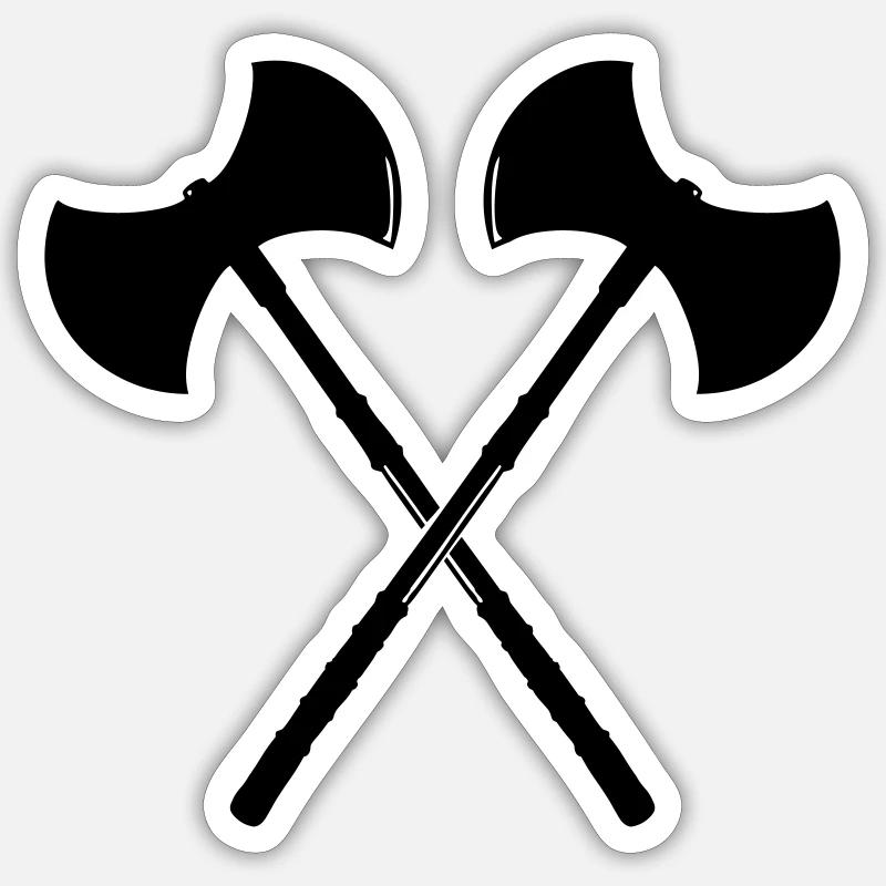 Axe 2 - Sticker size S (10 x 10 cm) - white matte