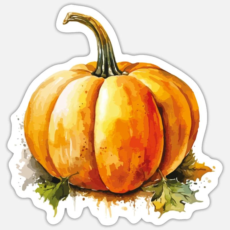 pumpkin - Sticker size S (10 x 10 cm) - white matte