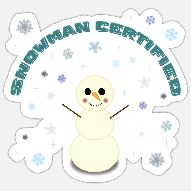 Snowman Certified Sticker size S (10 x 10 cm)