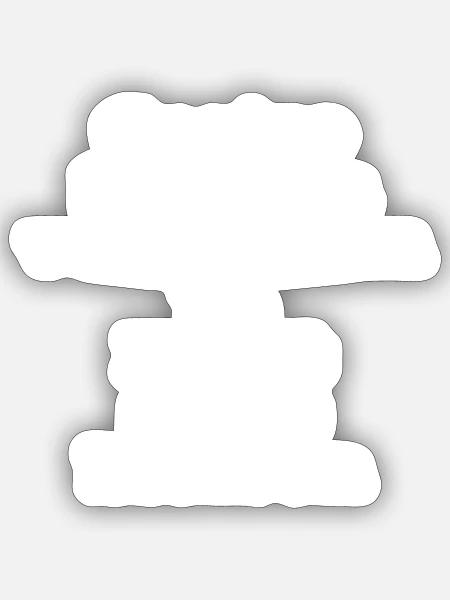 Gastro 7% MwSt - Sticker Größe S (10 x 10 cm) - Mattweiß