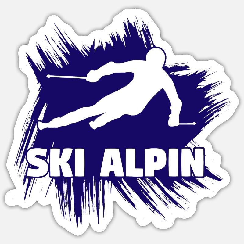 Alpine skiing Sticker size S (10 x 10 cm)
