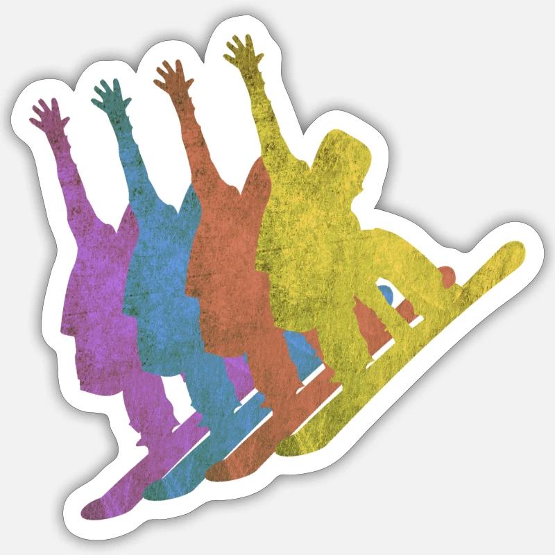 snowboarding Sticker Größe S (10 x 10 cm)