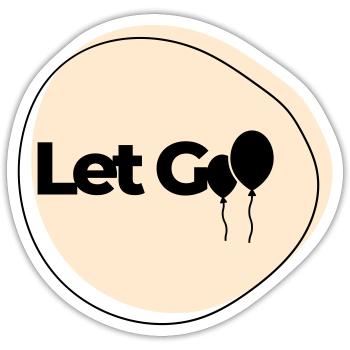 Let Go - Sticker size S (10 x 10 cm) - white matte - Front