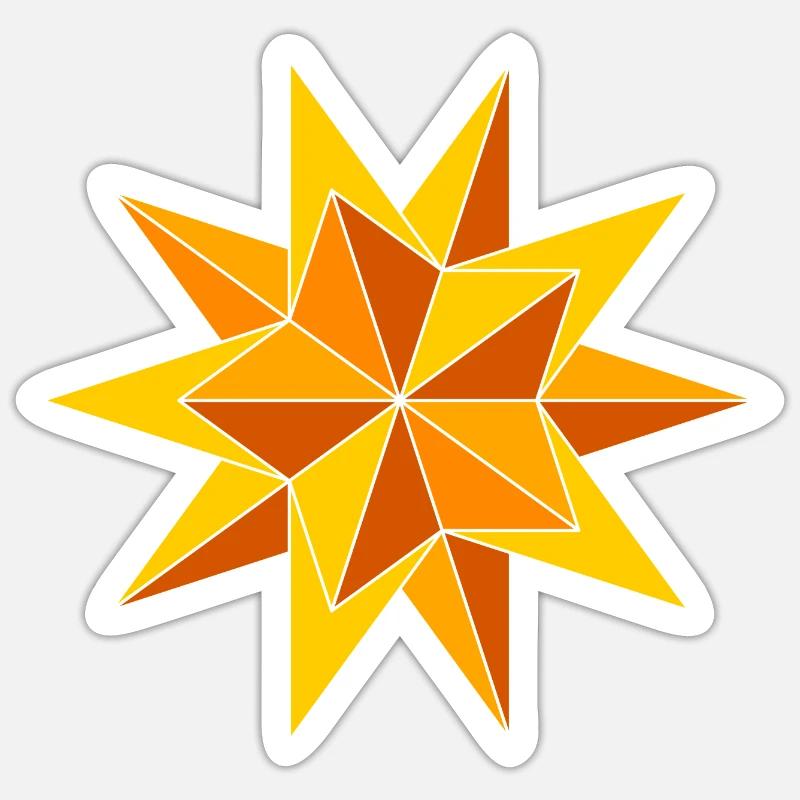 Weihnachtsstern Sticker Größe S (10 x 10 cm)