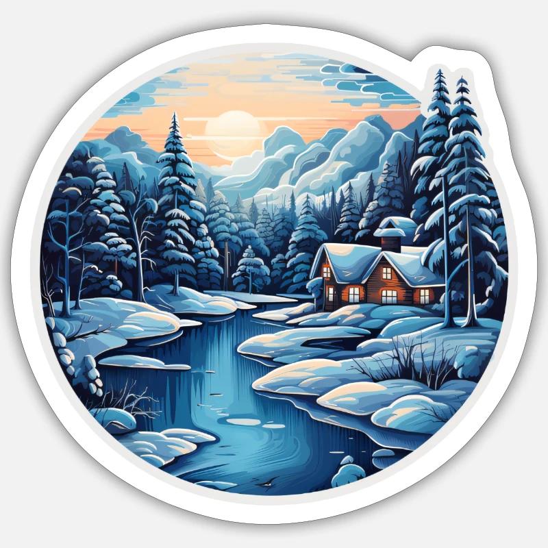 Hiver Sticker taille S (10 x 10 cm)