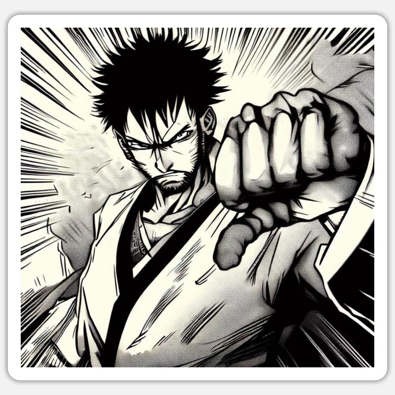 Karate Judo Japan Japanese - Sticker size S (10 x 10 cm) - white matte