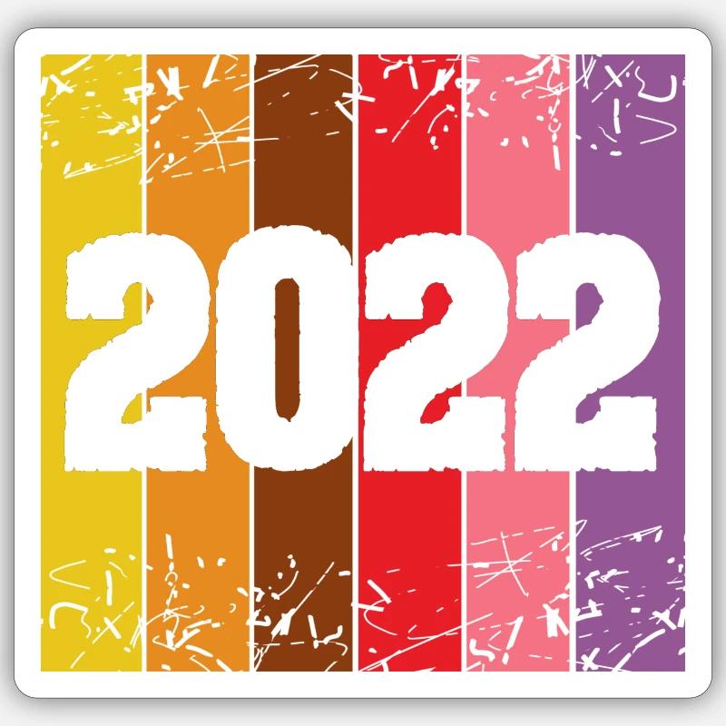 Millésime 2022 - Sticker taille S (10 x 10 cm) - blanc mat
