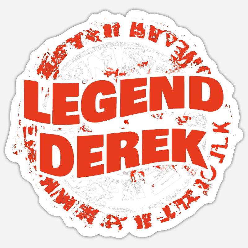 Geschenk für Derek - Sticker Größe S (10 x 10 cm) - Mattweiß
