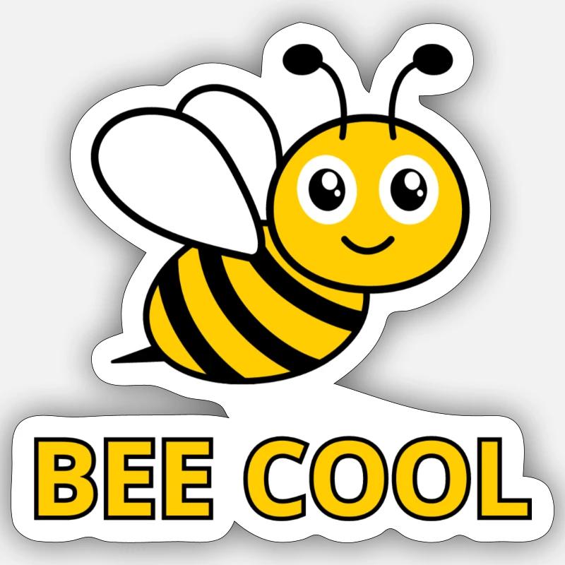 BEE COOL Sticker taille S (10 x 10 cm)