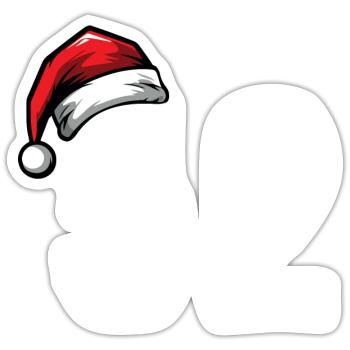 52 Number Christmas - Sticker size S (10 x 10 cm) - white matte - Front