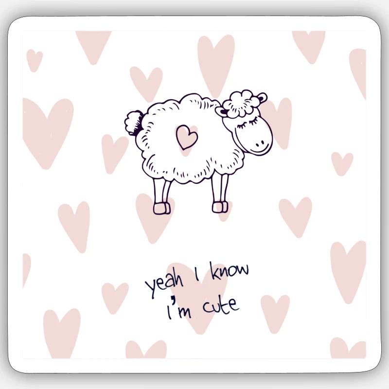 I know I’m cute Sticker size S (10 x 10 cm)