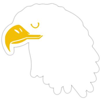 Aigle - Sticker taille S (10 x 10 cm) - blanc mat - Devant