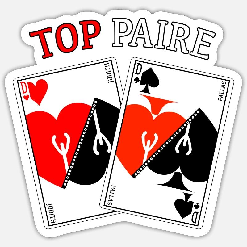 La TOP paire - Sticker taille S (10 x 10 cm) - blanc mat